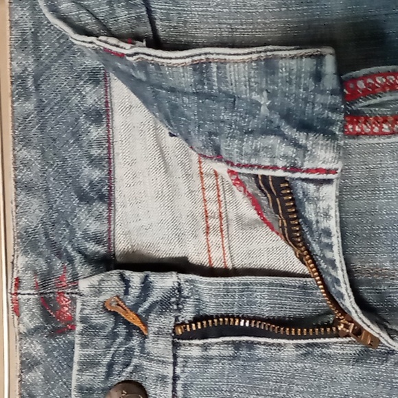 Venezia Straight Leg Red/Blue Thread Back Pocket Design Size 18 Average - Picture 7 of 8